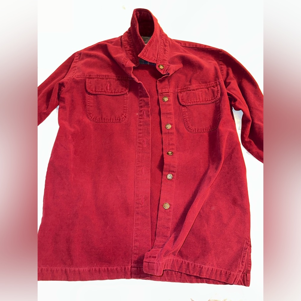 red button down